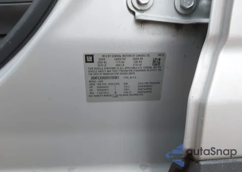 2015 GMC Terrain Slt-1 from USA, damaged, VIN 2GKFLXEK6F6158061